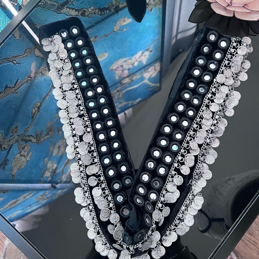 Black and silver belly dancer belt. - Picture 5 of 8